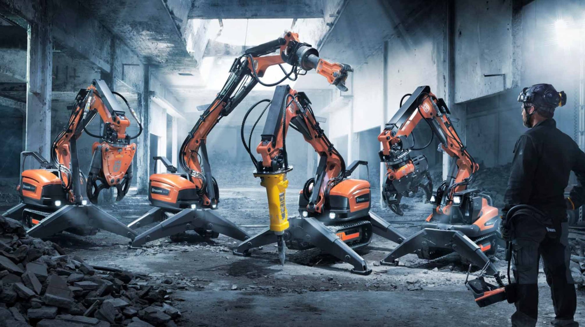 Demolition robots powered by electricity: A more secure way to take down buildings?