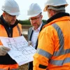 Construction team assesses brownfield site conditions before mobilisation