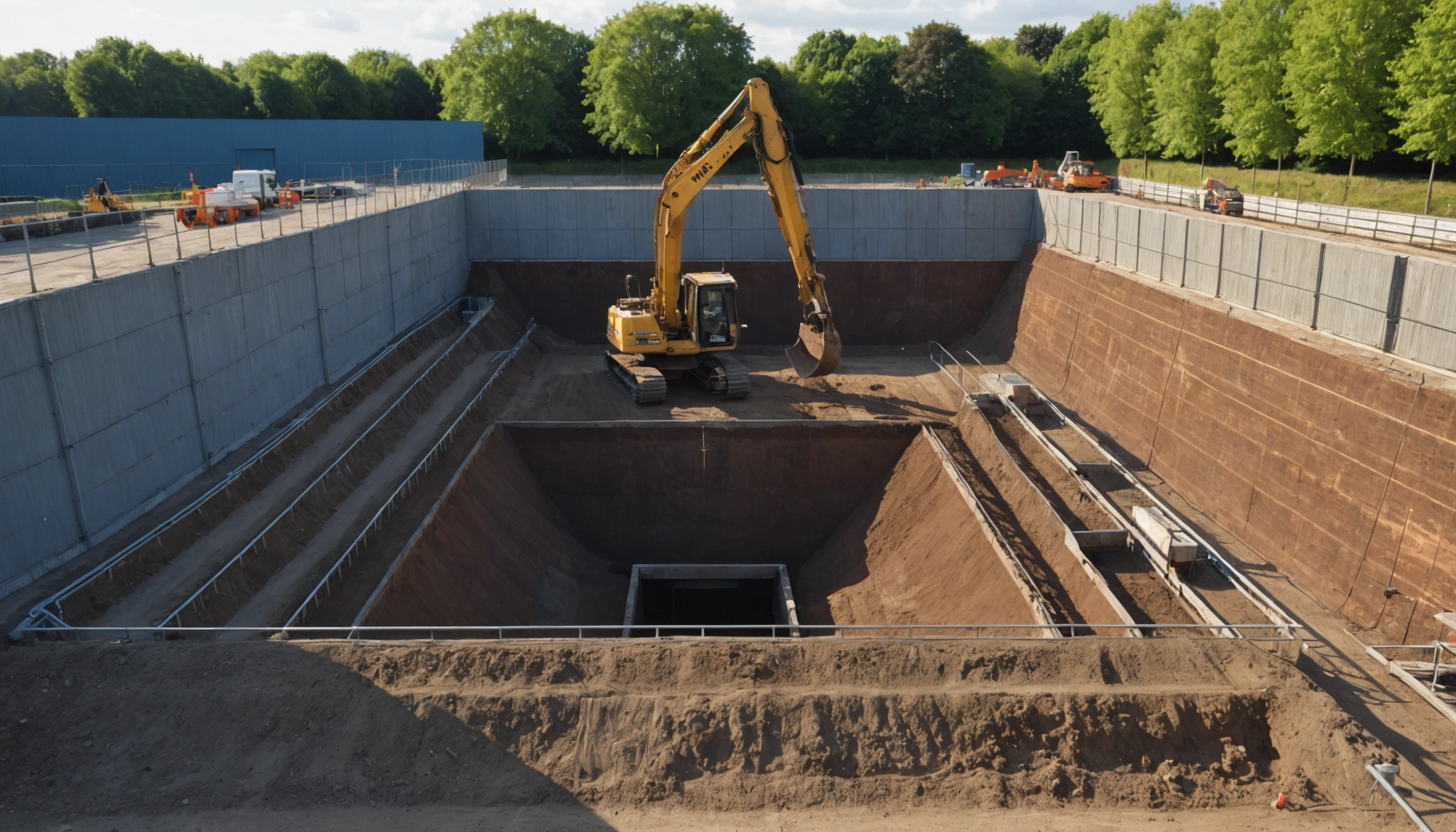 Underground attenuation tank installed beneath a St Helens development site