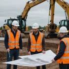 Engineering team reviews a brownfield site before excavation begins